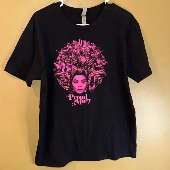 PROUD MARY next level 2017 black tshirt size large short sleeve round neck - Picture 2 of 3